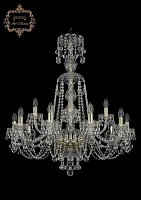 Люстра подвесная хрустальная 11.26.10+5.300.XL-95.Gd.B Богемиа Арт Классик прозрачная на 15 ламп, основание золотое в стиле классический Люстра подвесная хрустальная 11.26.10+5.300.XL-95.Gd.B Богемиа Арт Классик прозрачная на 15 ламп, основание золотое в стиле классический